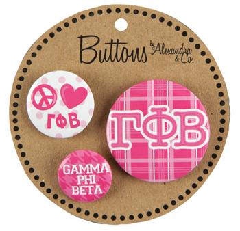 Fashionable Sorority Buttons